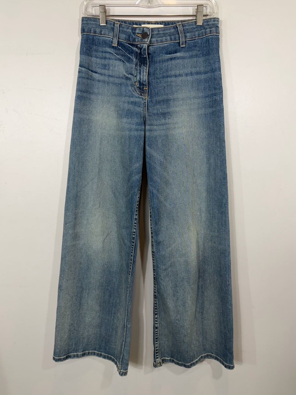 Nili Lotan Megan Wide Leg Jeans Summer Wash Size 26 Made in USA